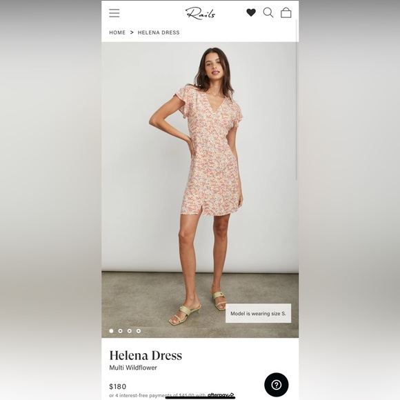 Never-worn Rails flower Helena Dress (XS) - Picture 5 of 7